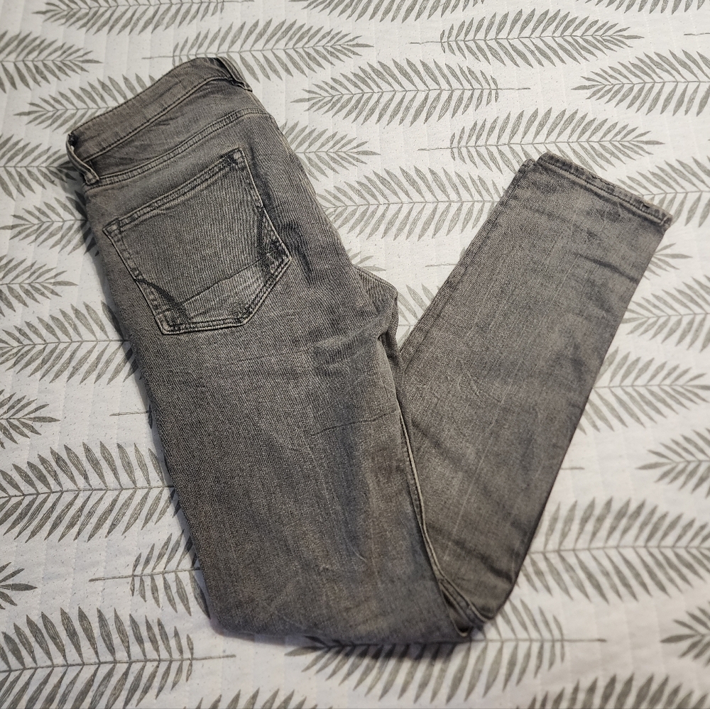 Allsaints Men's Cigarette Skinny Fit Jeans Grey - MISSING BUTTON - Picture 8 of 11